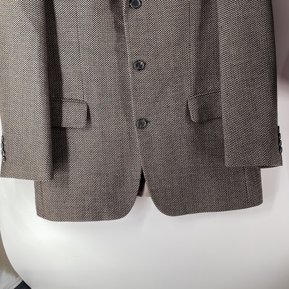 HUGO Boss suit jacket sports coat nails head browns blues 100% virgin wool sz 40 - Picture 8 of 13